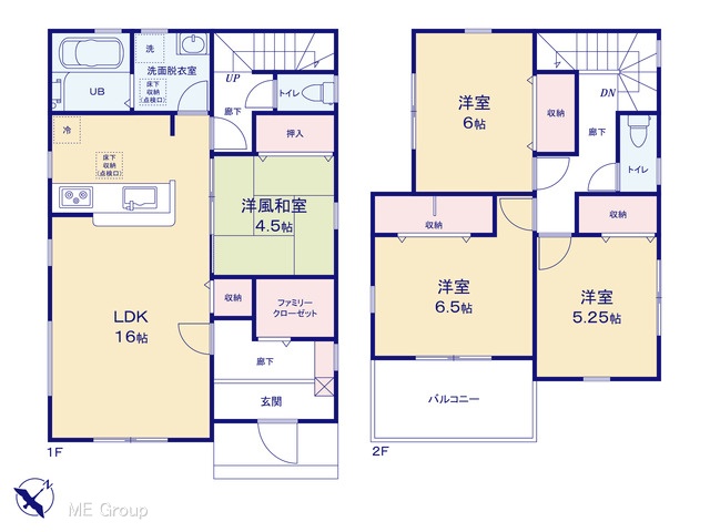 松伏町田中1丁目 第5 新築一戸建て 全2棟 埼玉県北葛飾郡松伏